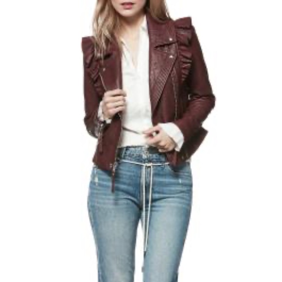 PAIGE Annika leather moto jacket S - Picture 10 of 14